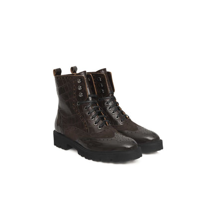 Cerruti 1881 Brown Leather Women Boot