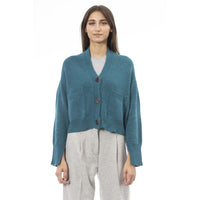Alpha Studio Teal Merino Wool Cardigan