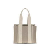 Chloé Beige Linen Shoulder Bag