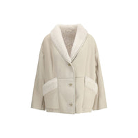 Salvatore Santoro Cream Leather Coat