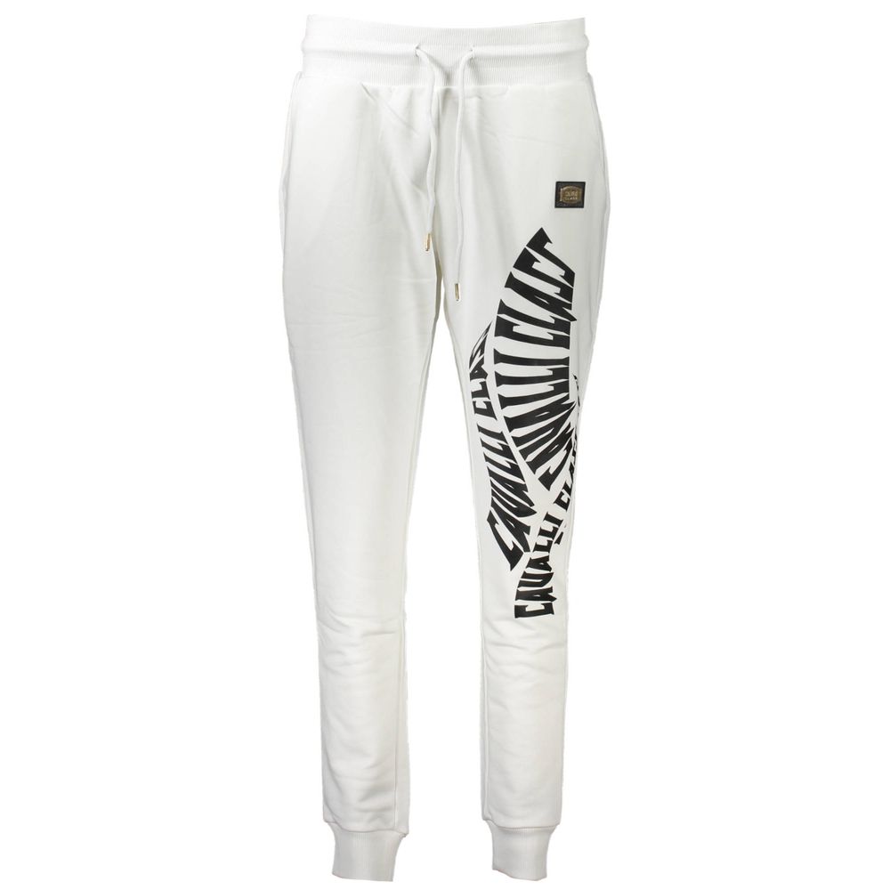 Cavalli Class White Cotton Pant