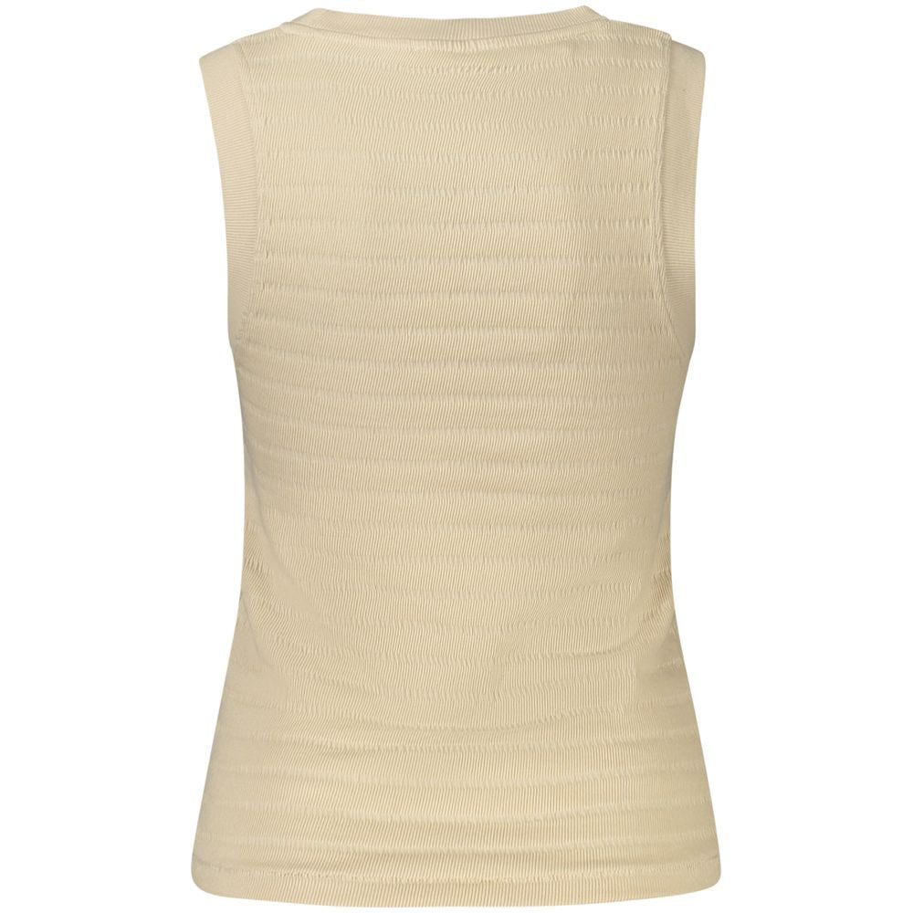Guess Jeans Beige Cotton Tank Top
