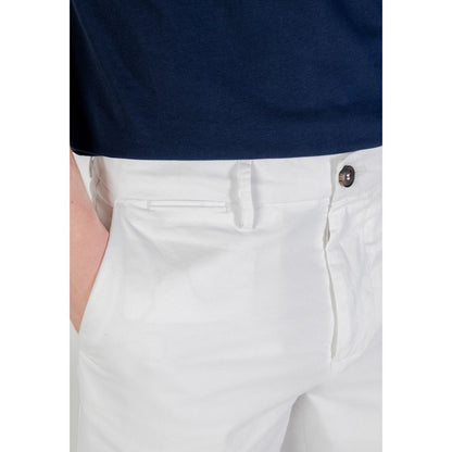 Borghese White Cotton Bermuda