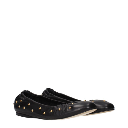 Chloé Black Leather Ballet Flats