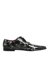 Dolce & Gabbana Marbled Pattern Dress Lace Up Derby Shoes