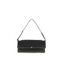 Courrèges Black Calf Leather Bos Taurus Shoulder Bag