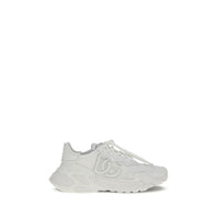 Dolce & Gabbana White Polyamide Athletic Sneakers