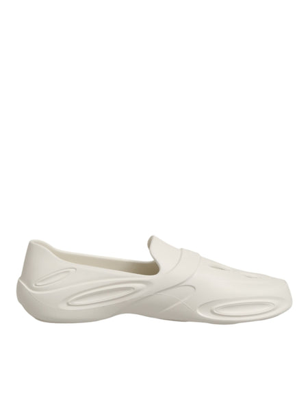 Dolce & Gabbana White Rubber Slides Low Top Sneakers Shoes