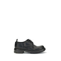 Dolce & Gabbana Black Calf Leather Bos Taurus Oxfords And Derbies