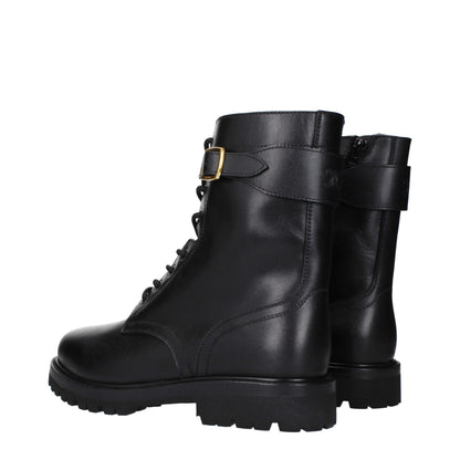 Celine Black Leather Ankle Boots