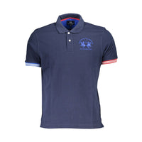 La Martina Blue Cotton Polo Shirt