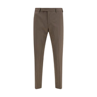 PT Torino Brown Fleece Wool Casual Pants