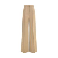 Max Mara Beige Fleece Wool Casual Pants