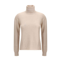 Max Mara Beige Wool Turtleneck