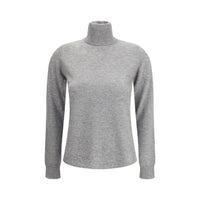 Max Mara Gray Wool Turtleneck