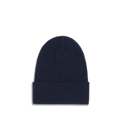 Moncler Grenoble Blue Fleece Wool Beanie