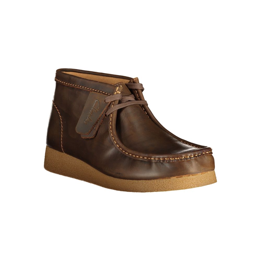 Clarks Brown Leather Men Sneaker