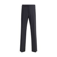 Lardini Black Viscose Casual Pants