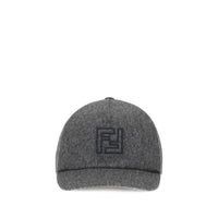 Fendi Gray Wool Cap (Baseball Hat)