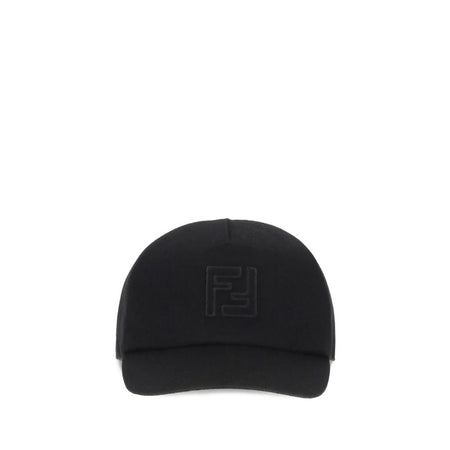 Fendi Black Wool Cap (Baseball Hat)