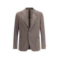Lardini Brown Fleece Wool Blazer