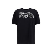 Balmain Black Cotton T-Shirt