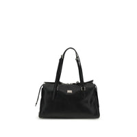 Dolce & Gabbana Black Calf Leather Bos Taurus Shoulder Bag