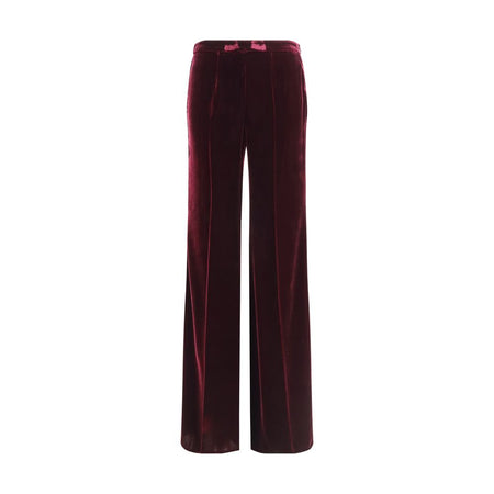Forte_Forte Bordeaux Viscose Flared Pants