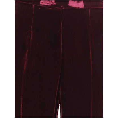 Forte_Forte Bordeaux Viscose Flared Pants