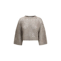 Brunello Cucinelli Brown Silk Sweatshirt