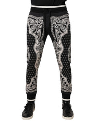 Dolce & Gabbana Black Cotton Bandana Jogger Sweatpants Pants