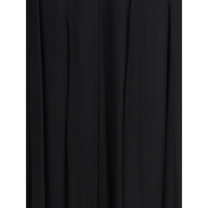 Chloé Black Silk Long Skirt