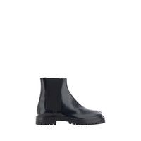 Margiela Black Calf Leather Bos Taurus Chelsea Boots