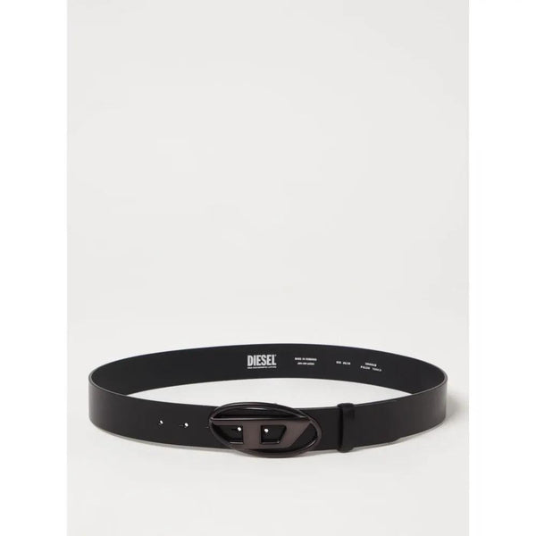 Diesel Black Leather Regular Belt by Diesel