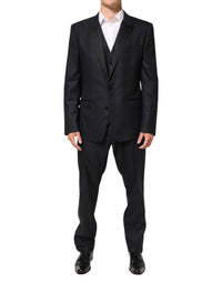 Dolce & Gabbana Black MARTINI 2 Buttons Suit 3 Piece Suit