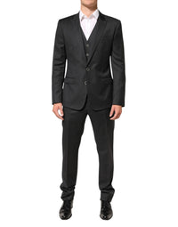Dolce & Gabbana Black MARTINI 2 Buttons Suit 3 Piece Suit