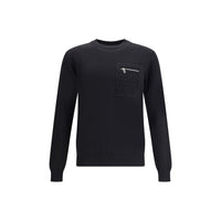 Fendi Black Fleece Wool Sweatshirt