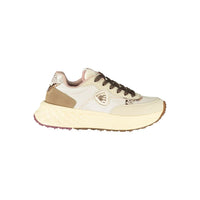 Blauer Beige Polyester Sneaker