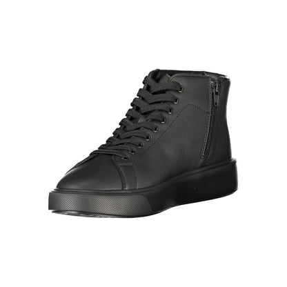 Blauer Black Leather Men Sneaker
