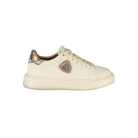 Blauer Beige Polyester Sneaker