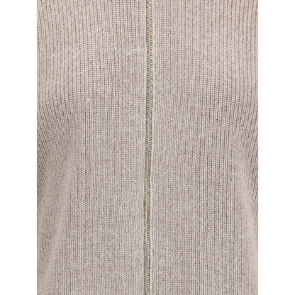 Fabiana Filippi Beige Fleece Wool Coat