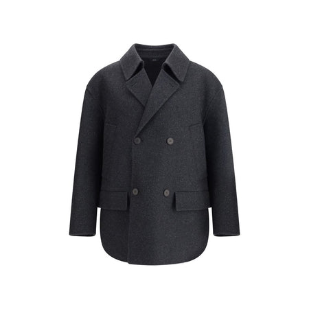 Fendi Gray Fleece Wool Coat