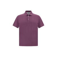Brunello Cucinelli Purple Cotton Polo Shirt