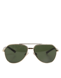 Dolce & Gabbana DG2125 Silver Frame Aviator Shades Eyewear Sunglasses