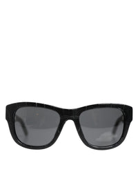 Dolce & Gabbana DG4177 Black Leather Frame Tinted Lens Sunglasses
