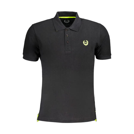 Gianmarco Venturi Black Cotton Polo Shirt