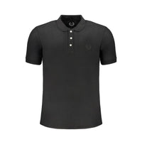 Gianmarco Venturi Black Cotton Polo Shirt