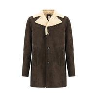 D'amico Brown Leather Coat