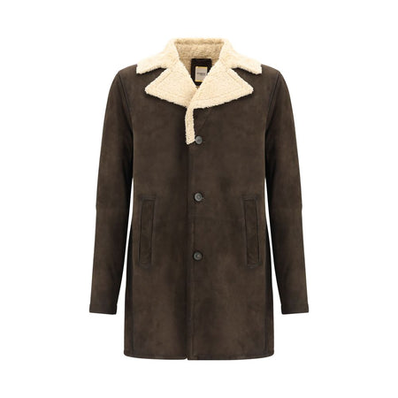 D'amico Brown Leather Coat