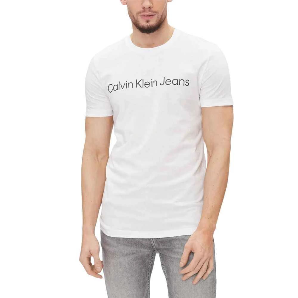 Calvin Klein Jeans White Cotton T-Shirt by Calvin Klein Jeans